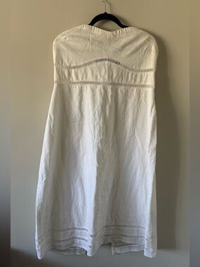 Abercrombie & Fitch White Eyelet-Trim Midi Skirt